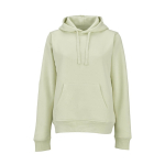 Damen-Kapuzenpullover aus Bio-Baumwolle 300 g/m² Bondi farbe pastelgrün Ansicht von vorne
