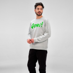 Unisex-Sweatshirt aus Bio-Baumwolle, angeraut 300g/m² Waikiki farbe hellgrau vierte Ansicht der Umgebung