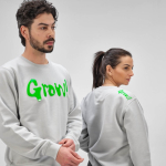 Unisex-Sweatshirt aus Bio-Baumwolle, angeraut 300g/m² Waikiki farbe hellgrau Ansicht der Umgebung