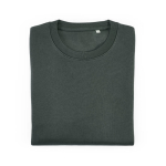 Unisex-Sweatshirt aus Bio-Baumwolle, angeraut 300g/m² Waikiki farbe dunkelgrün zweite Ansicht von vorne