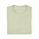 Unisex-Sweatshirt aus Bio-Baumwolle, angeraut 300g/m² Waikiki farbe pastelgrün zweite Ansicht von vorne