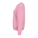 Damen-Sweatshirt aus Bio-Baumwolle Rundhals 300 g/m² Waikiki farbe rosa dritte Ansicht