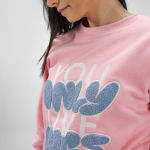 Damen-Sweatshirt aus Bio-Baumwolle Rundhals 300 g/m² Waikiki farbe rosa Ansicht der Umgebung