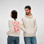 Damen-Sweatshirt aus Bio-Baumwolle Rundhals 300 g/m² Waikiki farbe beige Ansicht der Umgebung
