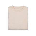 Damen-Sweatshirt aus Bio-Baumwolle Rundhals 300 g/m² Waikiki farbe beige zweite Ansicht von vorne
