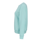 Damen-Sweatshirt aus Bio-Baumwolle Rundhals 300 g/m² Waikiki farbe hellgrün dritte Ansicht