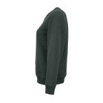 Damen-Sweatshirt aus Bio-Baumwolle Rundhals 300 g/m² Waikiki farbe dunkelgrün dritte Ansicht