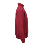 Unisex-Sweatshirt aus Bio-Baumwolle mit 1/4-Reißverschluss 340g/m² farbe bordeaux zweite Ansicht