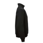 Unisex-Sweatshirt aus Bio-Baumwolle mit 1/4-Reißverschluss 340g/m² farbe schwarz zweite Ansicht