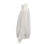 Unisex-Sweatshirt aus Bio-Baumwolle mit 1/4-Reißverschluss 340g/m² farbe weiß dritte Ansicht