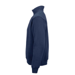 Unisex-Sweatshirt aus Bio-Baumwolle mit 1/4-Reißverschluss 340g/m² farbe marineblau dritte Ansicht