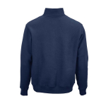 Unisex-Sweatshirt aus Bio-Baumwolle mit 1/4-Reißverschluss 340g/m² farbe marineblau Ansicht von hinten