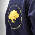 Unisex-Sweatshirt aus Bio-Baumwolle mit 1/4-Reißverschluss 340g/m² farbe marineblau Detailansicht