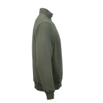 Unisex-Sweatshirt aus Bio-Baumwolle mit 1/4-Reißverschluss 340g/m² farbe militärgrün zweite Ansicht