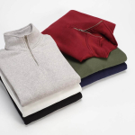 Unisex-Sweatshirt aus Bio-Baumwolle mit 1/4-Reißverschluss 340g/m²