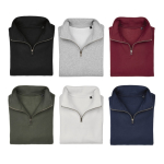 Unisex-Sweatshirt aus Bio-Baumwolle mit 1/4-Reißverschluss 340g/m²