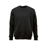 Unisex-Sweatshirt aus Bio-Baumwolle, Rundhals 340 g/m² Nazaré farbe schwarz Ansicht von vorne