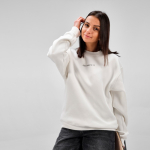 Unisex-Sweatshirt aus Bio-Baumwolle, Rundhals 340 g/m² Nazaré farbe weiß Ansicht der Umgebung