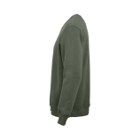 Unisex-Sweatshirt aus Bio-Baumwolle, Rundhals 340 g/m² Nazaré farbe militärgrün dritte Ansicht