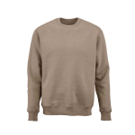 Unisex-Sweatshirt aus Bio-Baumwolle, Rundhals 340 g/m² Nazaré farbe hellbraun Ansicht von vorne