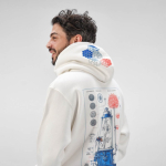 Unisex-Kapuzenpullover aus Bio-Baumwolle 340g/m² Tulum farbe weiß zweite Ansicht der Umgebung