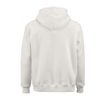 Unisex-Kapuzenpullover aus Bio-Baumwolle 340g/m² Tulum farbe weiß Ansicht von hinten
