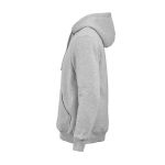 Unisex-Kapuzenpullover aus Bio-Baumwolle 340g/m² Tulum farbe grau mamoriert dritte Ansicht