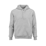 Unisex-Kapuzenpullover aus Bio-Baumwolle 340g/m² Tulum farbe grau mamoriert Ansicht von vorne
