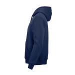 Unisex-Kapuzenpullover aus Bio-Baumwolle 340g/m² Tulum farbe marineblau dritte Ansicht