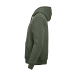 Unisex-Kapuzenpullover aus Bio-Baumwolle 340g/m² Tulum farbe militärgrün dritte Ansicht