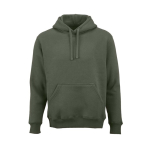 Unisex-Kapuzenpullover aus Bio-Baumwolle 340g/m² Tulum farbe militärgrün Ansicht von vorne