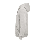 Unisex-Kapuzenpullover aus Bio-Baumwolle 340g/m² Tulum farbe hellgrau dritte Ansicht