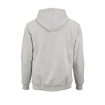 Unisex-Kapuzenpullover aus Bio-Baumwolle 340g/m² Tulum farbe hellgrau Ansicht von hinten