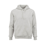 Unisex-Kapuzenpullover aus Bio-Baumwolle 340g/m² Tulum farbe hellgrau Ansicht von vorne