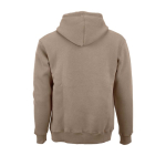 Unisex-Kapuzenpullover aus Bio-Baumwolle 340g/m² Tulum farbe hellbraun Ansicht von hinten