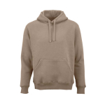 Unisex-Kapuzenpullover aus Bio-Baumwolle 340g/m² Tulum farbe hellbraun Ansicht von vorne