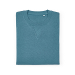 Unisex-Sweatshirt aus Bio-Baumwolle French Terry 300g/m² Capri farbe petrolblau zweite Ansicht von vorne