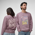 Unisex-Sweatshirt aus Bio-Baumwolle French Terry 300g/m² Capri farbe lila zweite Ansicht der Umgebung