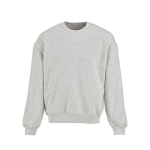Unisex Oversize-Sweatshirt aus Bio-Baumwolle 340g/m² Whitehaven farbe hellgrau Ansicht von vorne