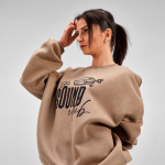 Unisex Oversize-Sweatshirt aus Bio-Baumwolle 340g/m² Whitehaven farbe hellbraun vierte Ansicht der Umgebung