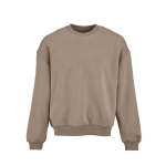 Unisex Oversize-Sweatshirt aus Bio-Baumwolle 340g/m² Whitehaven farbe hellbraun Ansicht von vorne