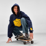 Unisex Oversize-Hoodie 340g/m² Ericeira farbe marineblau dritte Ansicht der Umgebung