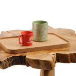 Tablett aus Naturkork mit stabilem Stand, in Europa hergestellt farbe natürliche farbe Ansicht der Umgebung