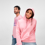 Unisex-T-Shirt aus Bio-Baumwolle, Regular Fit, 165g/m² Copacabana farbe rosa Ansicht der Umgebung