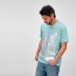 Unisex-T-Shirt aus Bio-Baumwolle, Regular Fit, 165g/m² Copacabana farbe hellgrün Ansicht der Umgebung