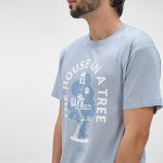Unisex-T-Shirt aus Bio-Baumwolle, Regular Fit, 165g/m² Copacabana farbe pastellblau Ansicht der Umgebung