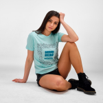 Damen-T-Shirt aus Bio-Baumwolle ringgesponnen 165g/m² Copacabana farbe hellgrün Ansicht der Umgebung