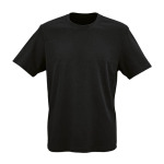 Unisex-T-Shirt aus Bio-Baumwolle in Rippstrick 180 g/m² Maya farbe schwarz Ansicht von vorne