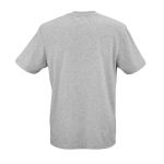 Unisex-T-Shirt aus Bio-Baumwolle in Rippstrick 180 g/m² Maya farbe grau mamoriert Ansicht von hinten