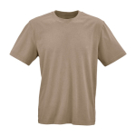 Unisex-T-Shirt aus Bio-Baumwolle in Rippstrick 180 g/m² Maya farbe hellbraun Ansicht von vorne